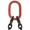 VULCAN Double Leg Mechanical Lifting Sling with Grab Hooks - 3/8 Inch - Grade 80 - 15 Feet