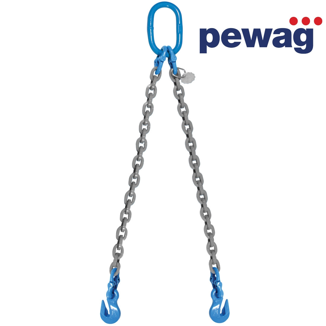 VULCAN Double Chain Slings with Grab Hooks - 9/32 Inch - Grade 120 - 15 Feet