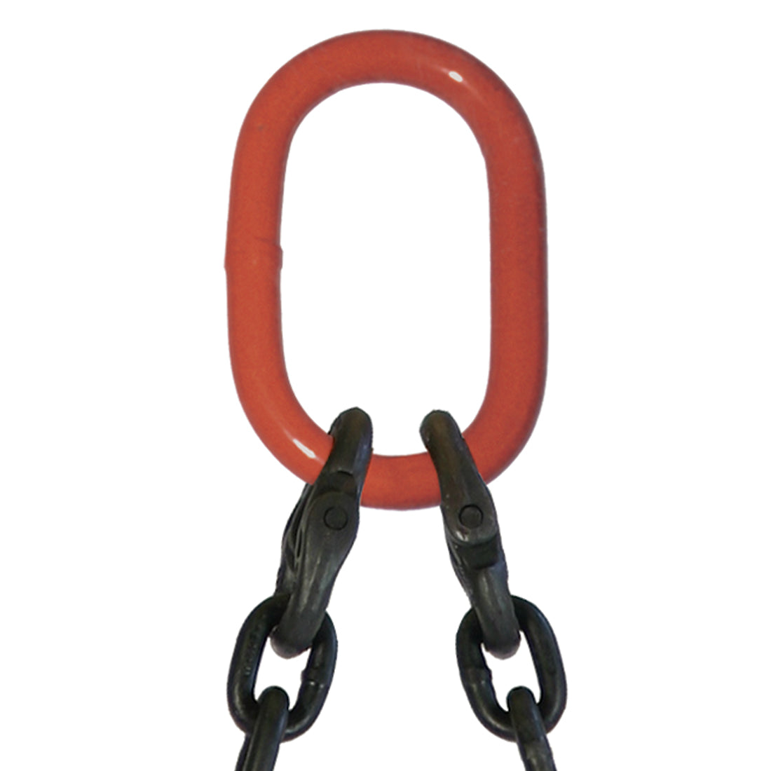 VULCAN Double Leg Mechanical Lifting Sling with Sling Hooks - 3/8 Inch - Grade 80 - 7.5 Feet