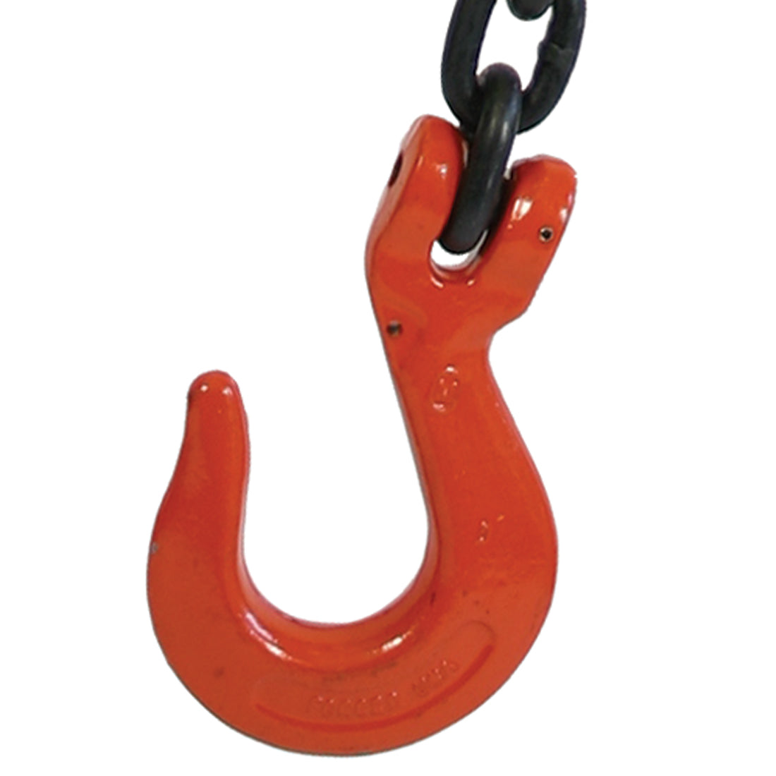 VULCAN Double Leg Mechanical Lifting Sling with Sling Hooks - 3/8 Inch - Grade 80 - 7.5 Feet