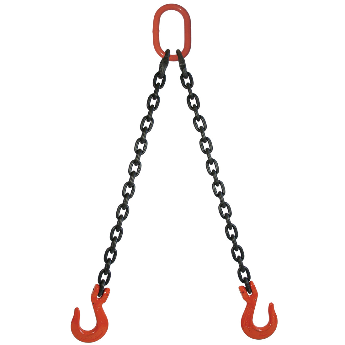 VULCAN Double Leg Mechanical Lifting Sling with Sling Hooks - 3/8 Inch - Grade 80 - 5 Feet