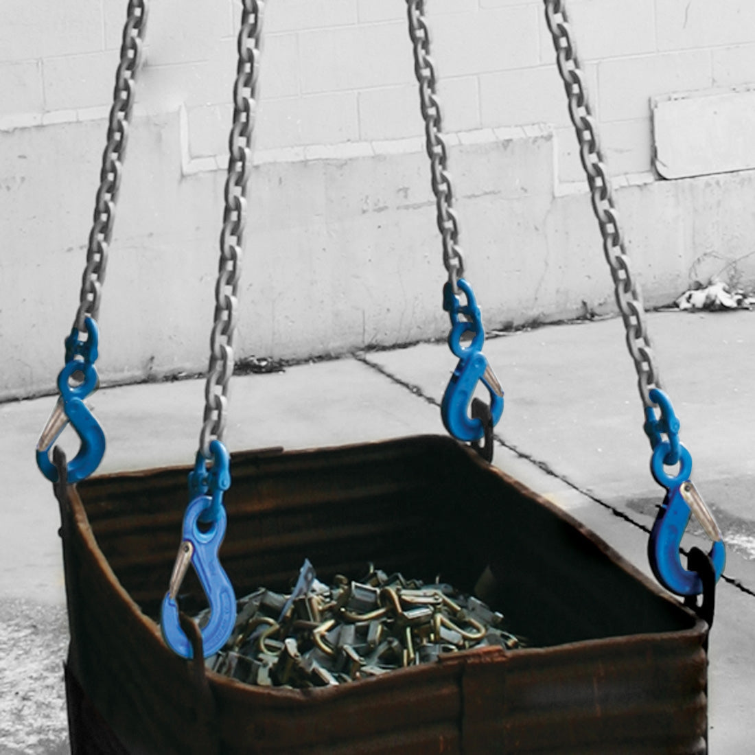 VULCAN Double Chain Slings with Sling Hooks - 9/32 Inch - Grade 120 - 5 Feet