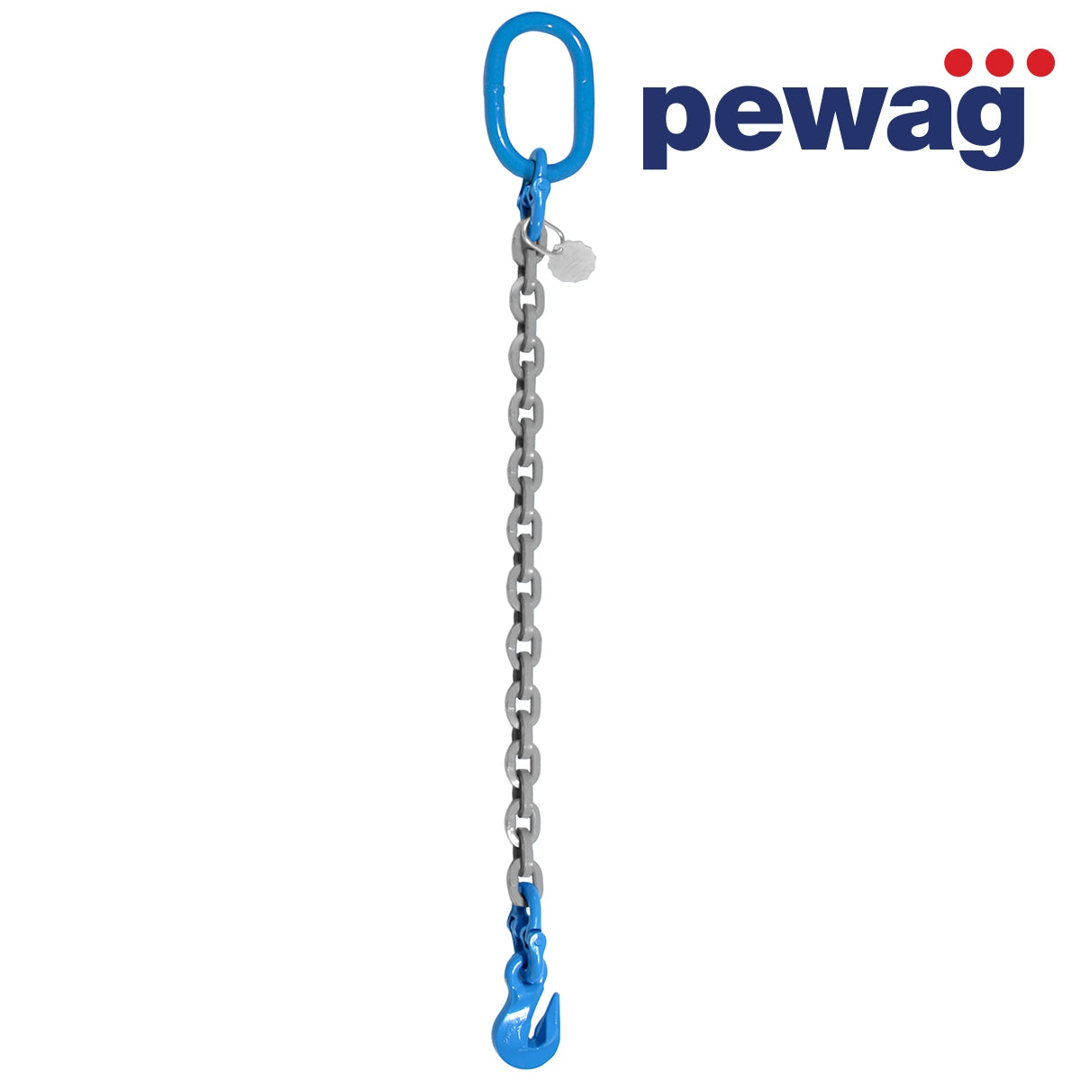 VULCAN Single Chain Slings with Grab Hooks - 9/32 Inch - Grade 120 - 5 Feet