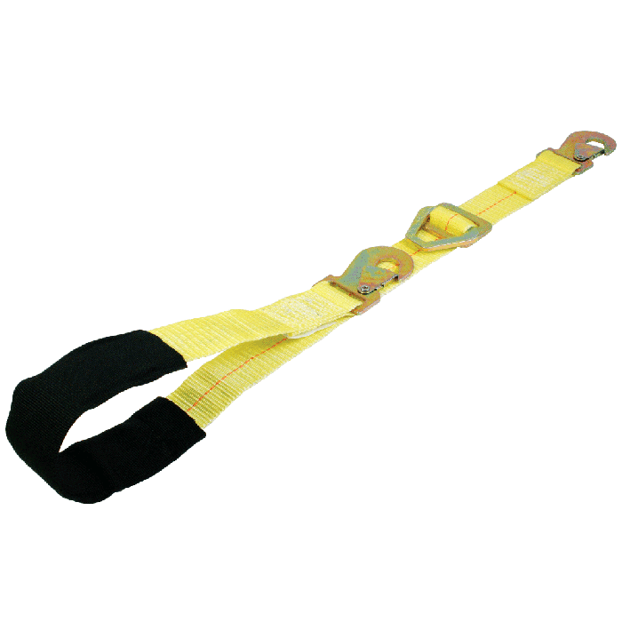 VULCAN Adjustable 2 Inch Auto Tie Down Axle Strap with Wear Pad (Adjusts from 24'' 40