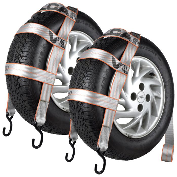 VULCAN Wheel Dolly Tire Strap with S Hooks - 78 Inch - 2 Pack