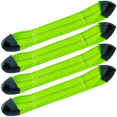 VULCAN Car Tie Down with Twisted Snap Hooks - 96 Inch, 2 Pack - 3,300 Pound  Safe Working Load