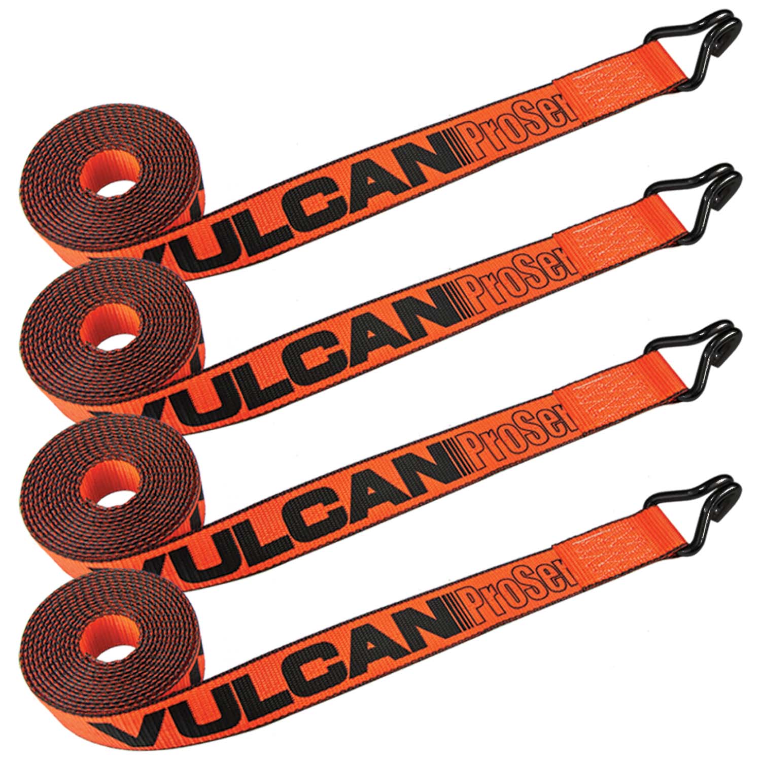 VULCAN Winch Strap with Twisted Snap Hook Inch x 15 Foot, Pack  3,300 Pound Safe Working Load